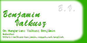 benjamin valkusz business card