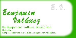 benjamin valkusz business card